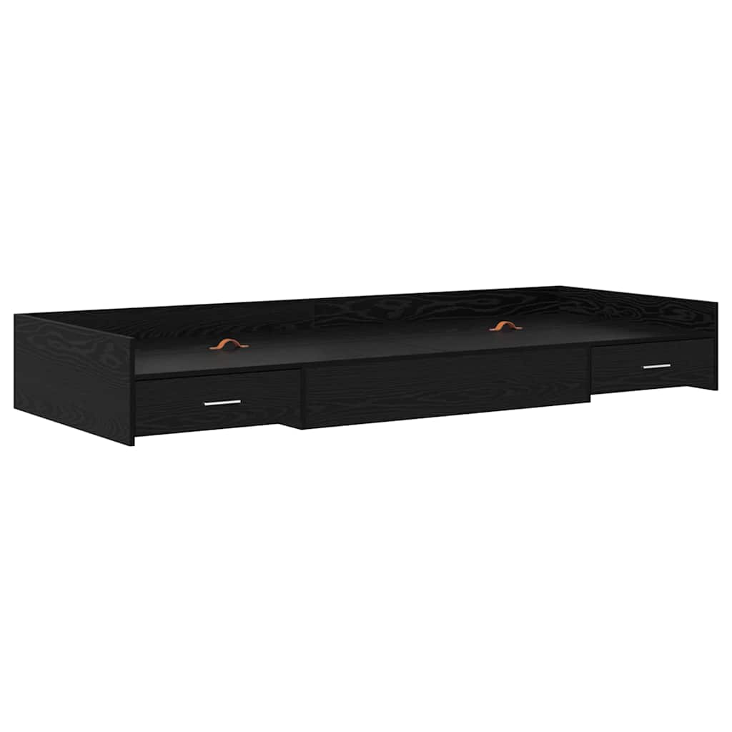 Cadre de lit avec rangement Chêne noir 75 x 190 cm Bois d'ingénierie - XIOS