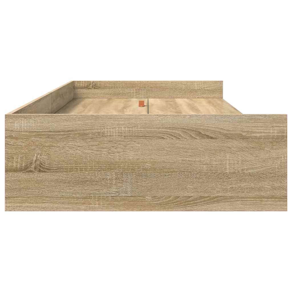 Cadre de lit avec rangement avec tête de lit Chêne Sonoma 75 x 190 cm - XIOS