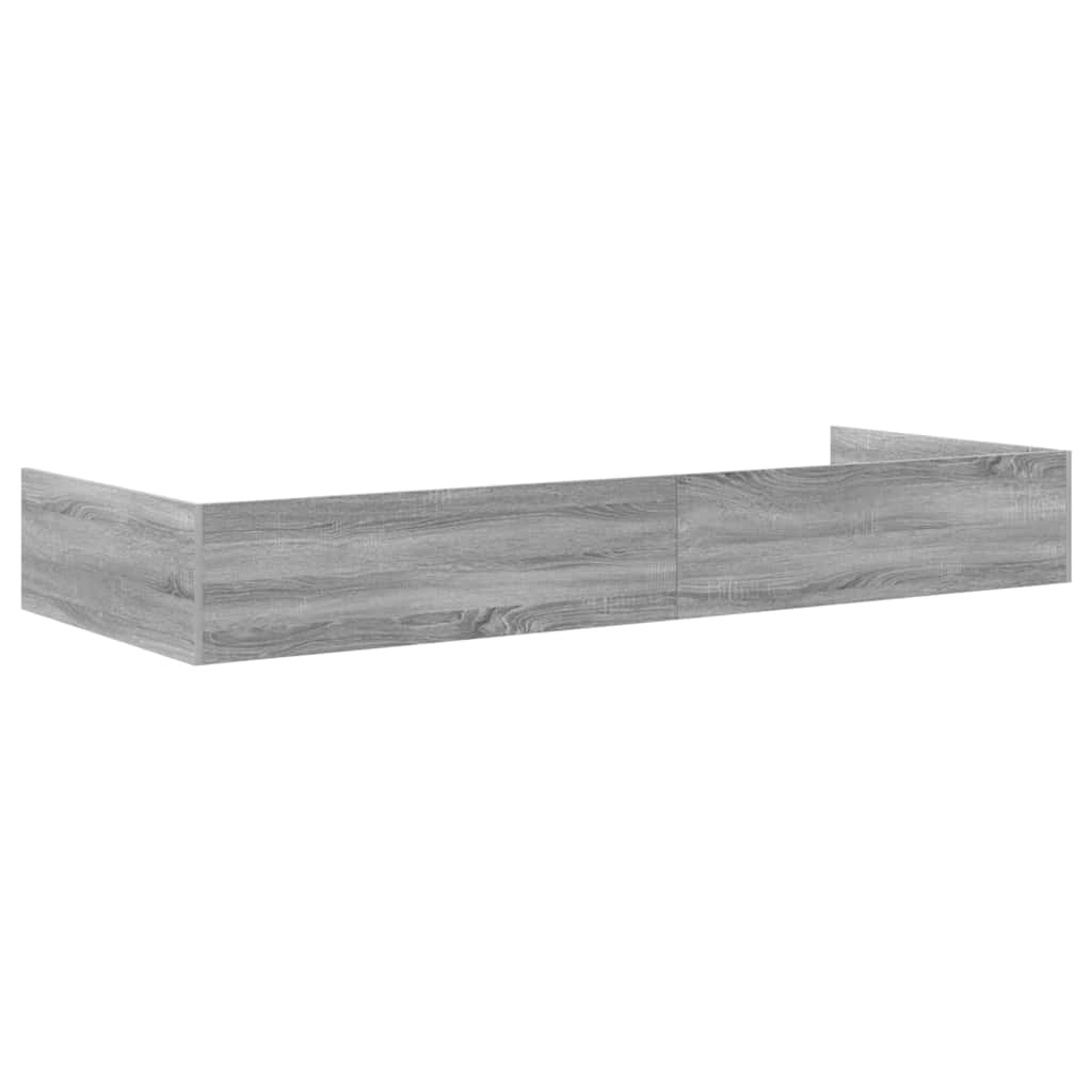 Cadre de lit avec rangement Gris Sonoma 75 x 190 cm Bois d'ingénierie - XIOS