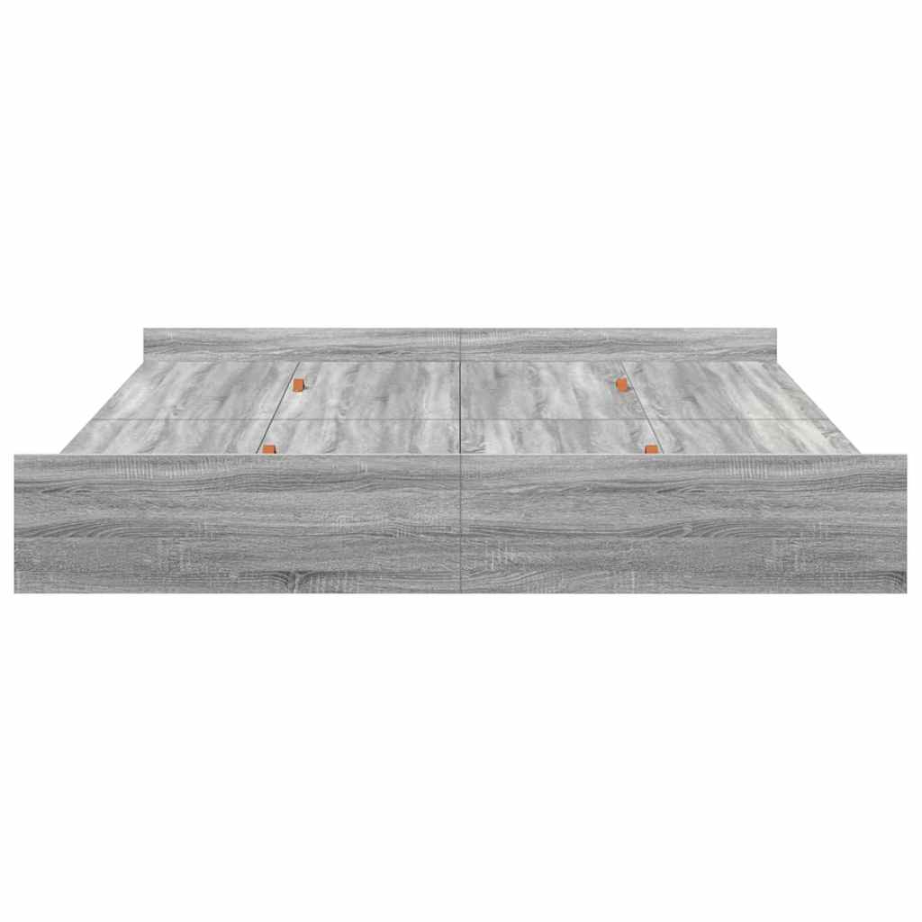 Cadre de lit avec rangement Sonoma gris 200 x 200 cm - XIOS