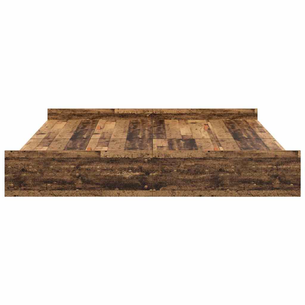 Cadre de lit avec rangement Bois ancien 180 x 200 cm - XIOS