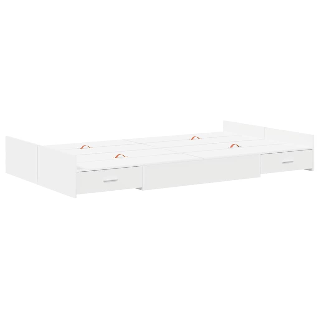 Cadre de lit avec rangement avec tête de lit Blanc 120 x 200 cm - XIOS
