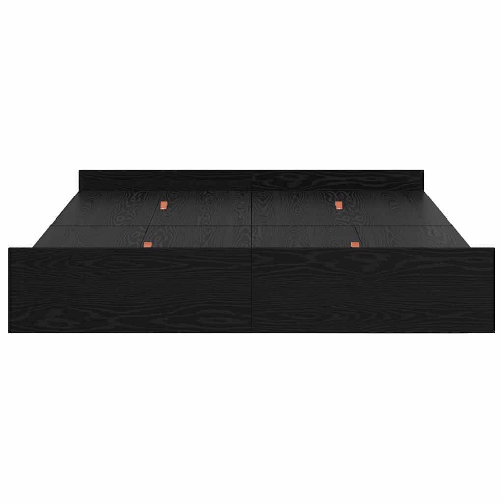 Cadre de lit avec rangement avec tiroir Chêne noir 140 x 190 cm - XIOS