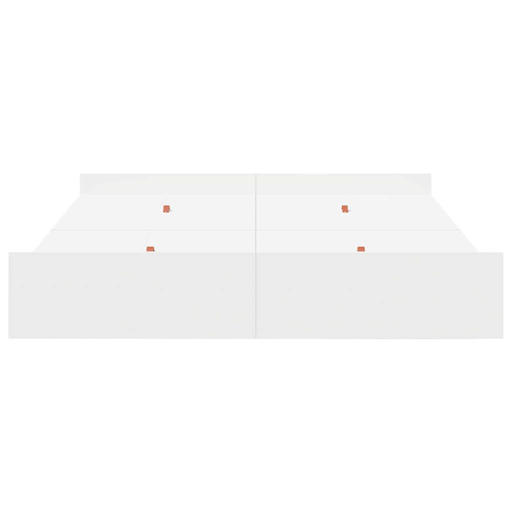 Cadre de lit avec rangement avec tête de lit Blanc 135 x 190 cm - XIOS