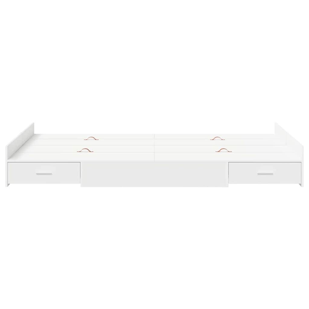 Cadre de lit avec rangement avec tête de lit Blanc 120 x 190 cm - XIOS