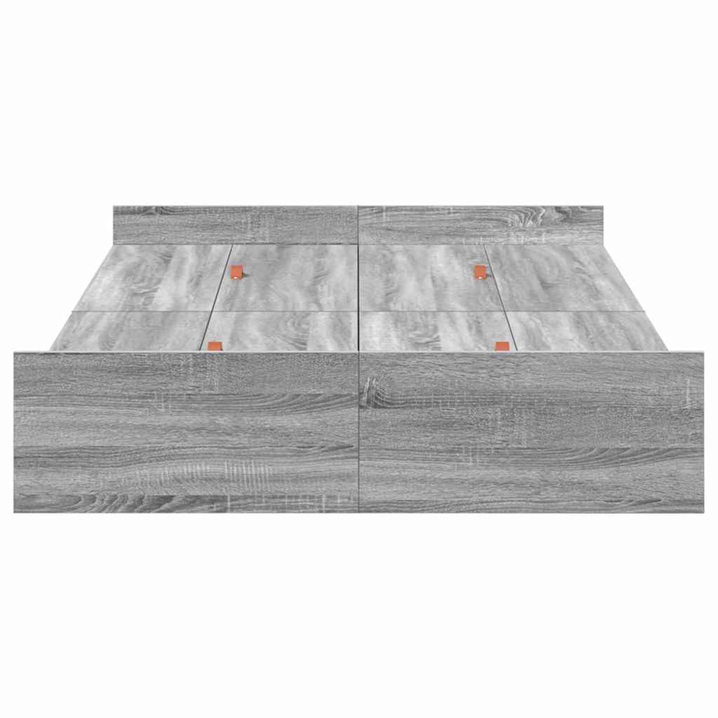 Cadre de lit avec rangement Sonoma gris 120 x 190 cm - XIOS