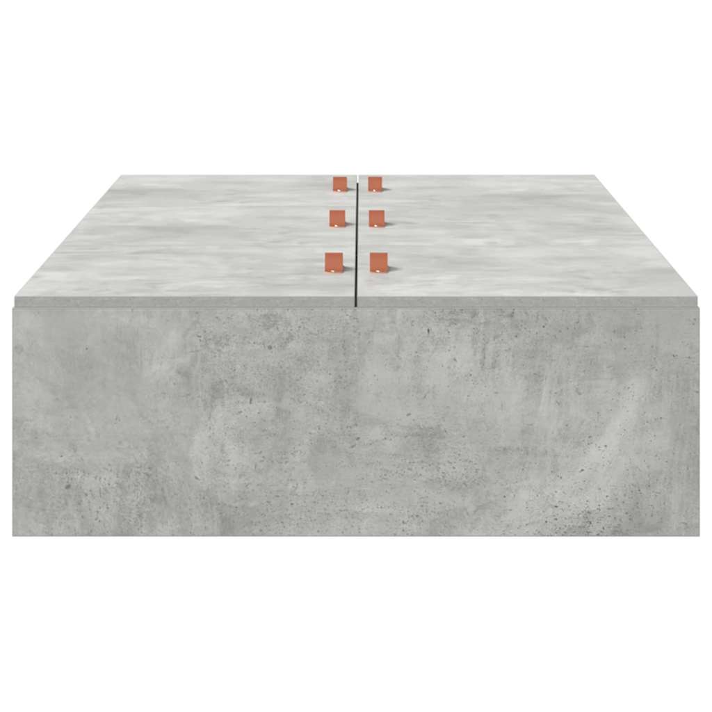 Cadre de lit Gris béton 200 x 80 x 31,5 cm Bois d'ingénierie - XIOS
