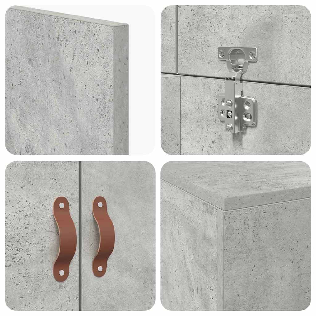 Cadre de lit Gris béton 200 x 90 x 31,5 cm Bois d'ingénierie - XIOS