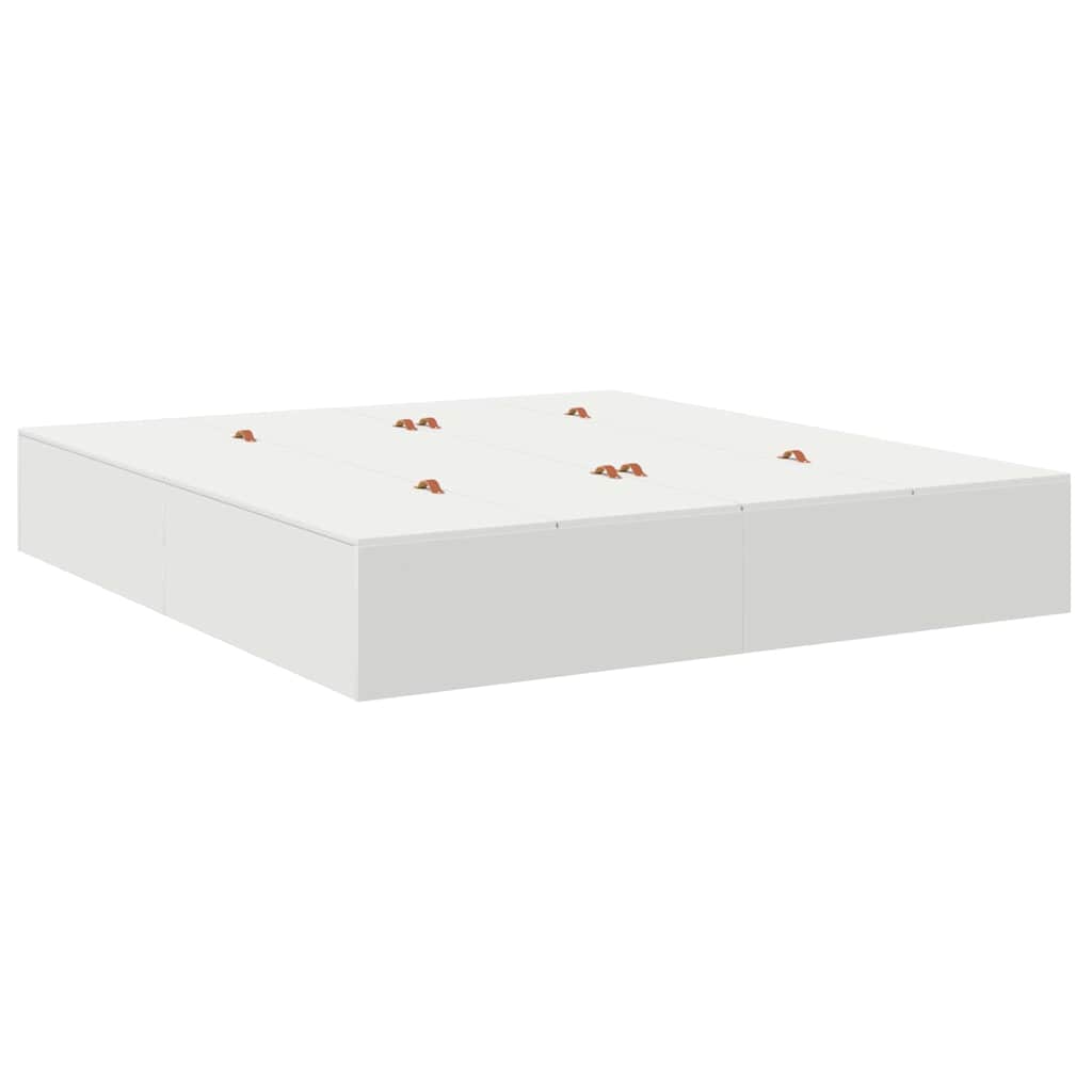 Cadre de lit avec rangement avec stockage Blanc 200 x 200 cm - XIOS