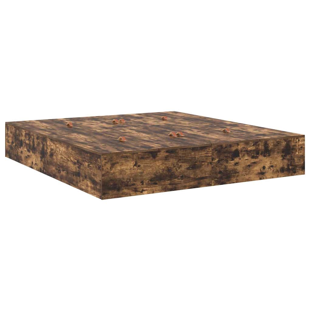 Cadre de lit avec rangement Chêne fumé 200 x 200 cm - XIOS