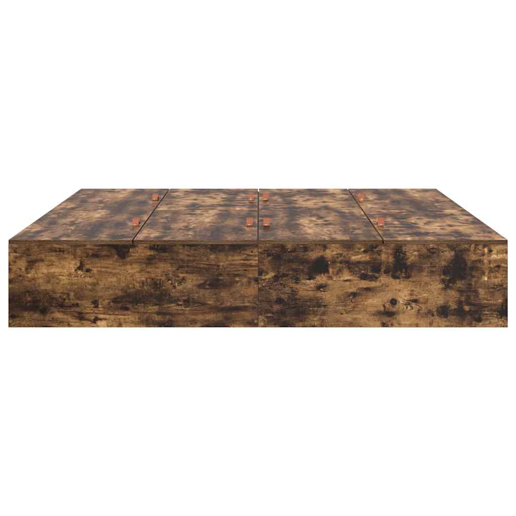 Cadre de lit avec rangement Chêne fumé 200 x 200 cm - XIOS
