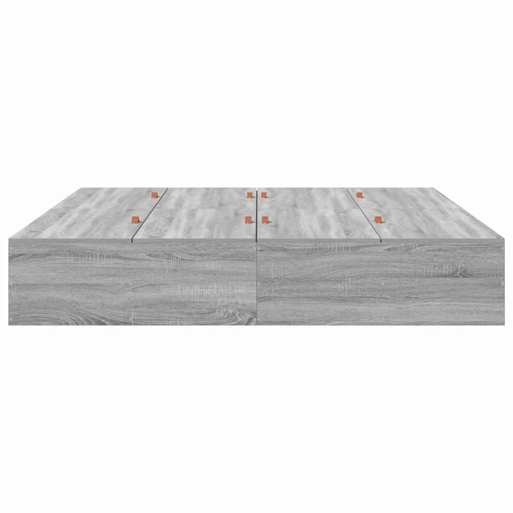 Cadre de lit avec rangement avec porte Gris Sonoma 200 x 200 cm - XIOS