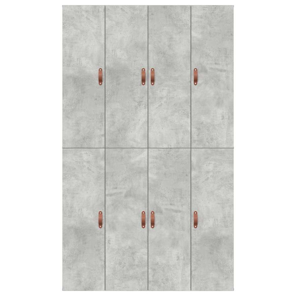 Cadre de lit avec rangement avec porte Gris béton 120 x 200 cm - XIOS