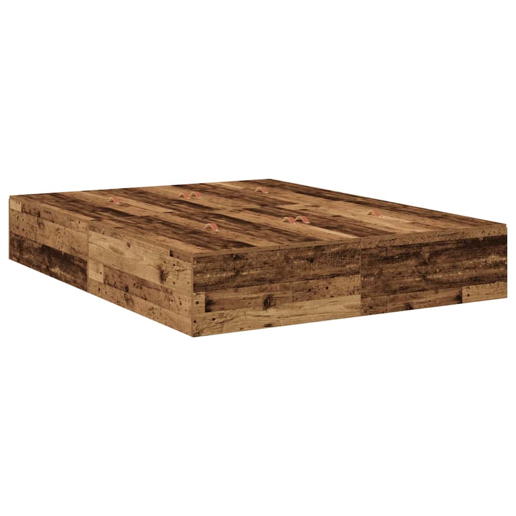 Cadre de lit avec rangement Bois Ancien 150 x 200 cm - XIOS