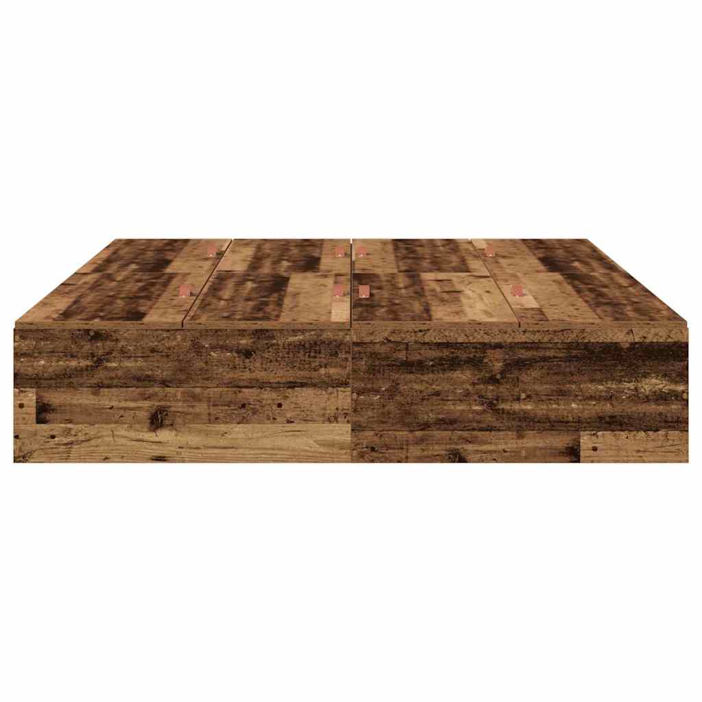 Cadre de lit avec rangement Bois Ancien 150 x 200 cm - XIOS