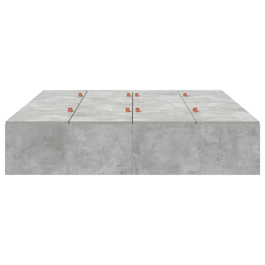 Cadre de lit Gris béton 200 x 160 x 31,5 cm Bois d'ingénierie - XIOS