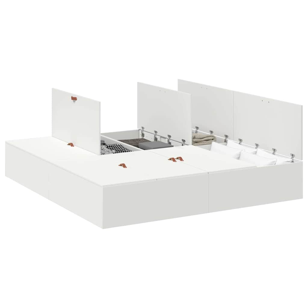 Cadre de lit avec rangement avec stockage Blanc 180 x 200 cm - XIOS