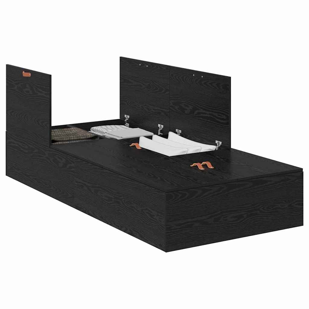 Cadre de lit Chêne noir 190 x 90 x 31,5 cm Bois d'ingénierie - XIOS