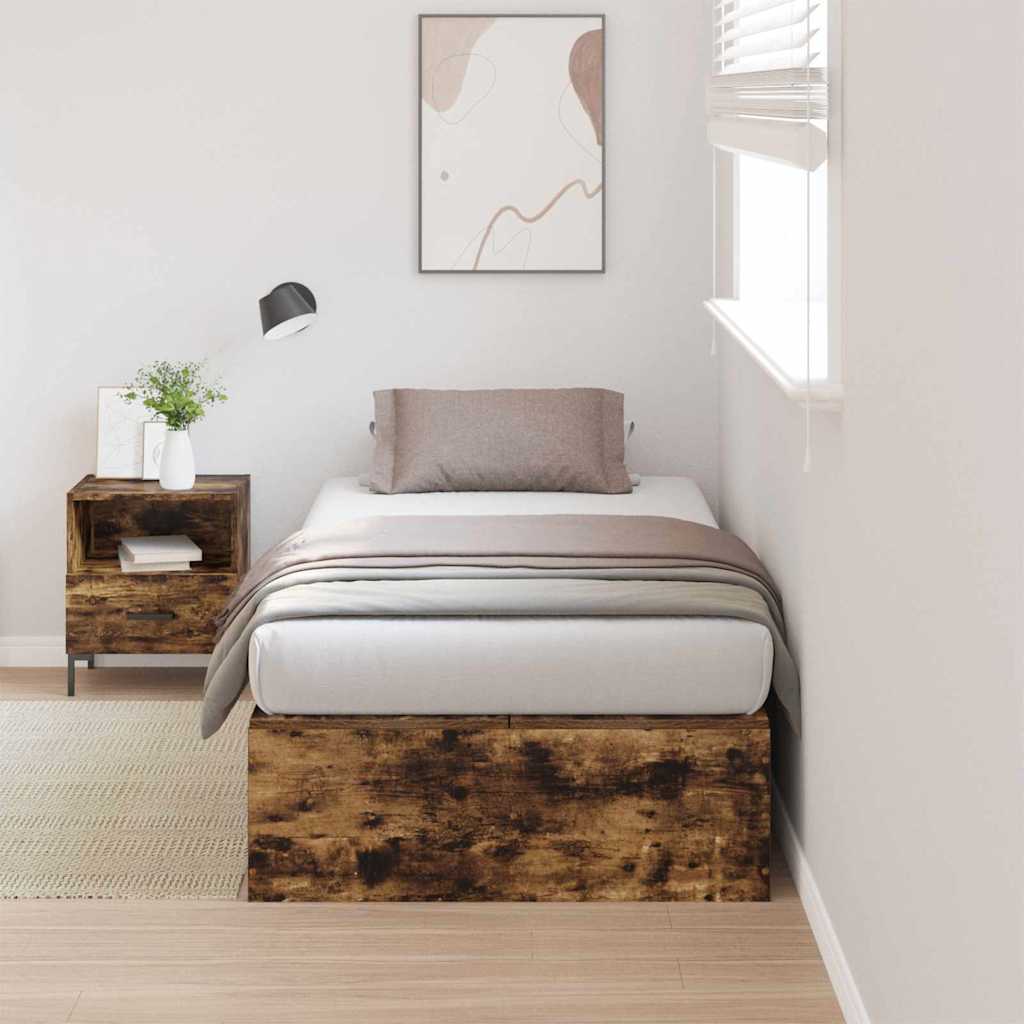 Cadre de lit Chêne fumé 190 x 90 x 31,5 cm Bois d'ingénierie - XIOS