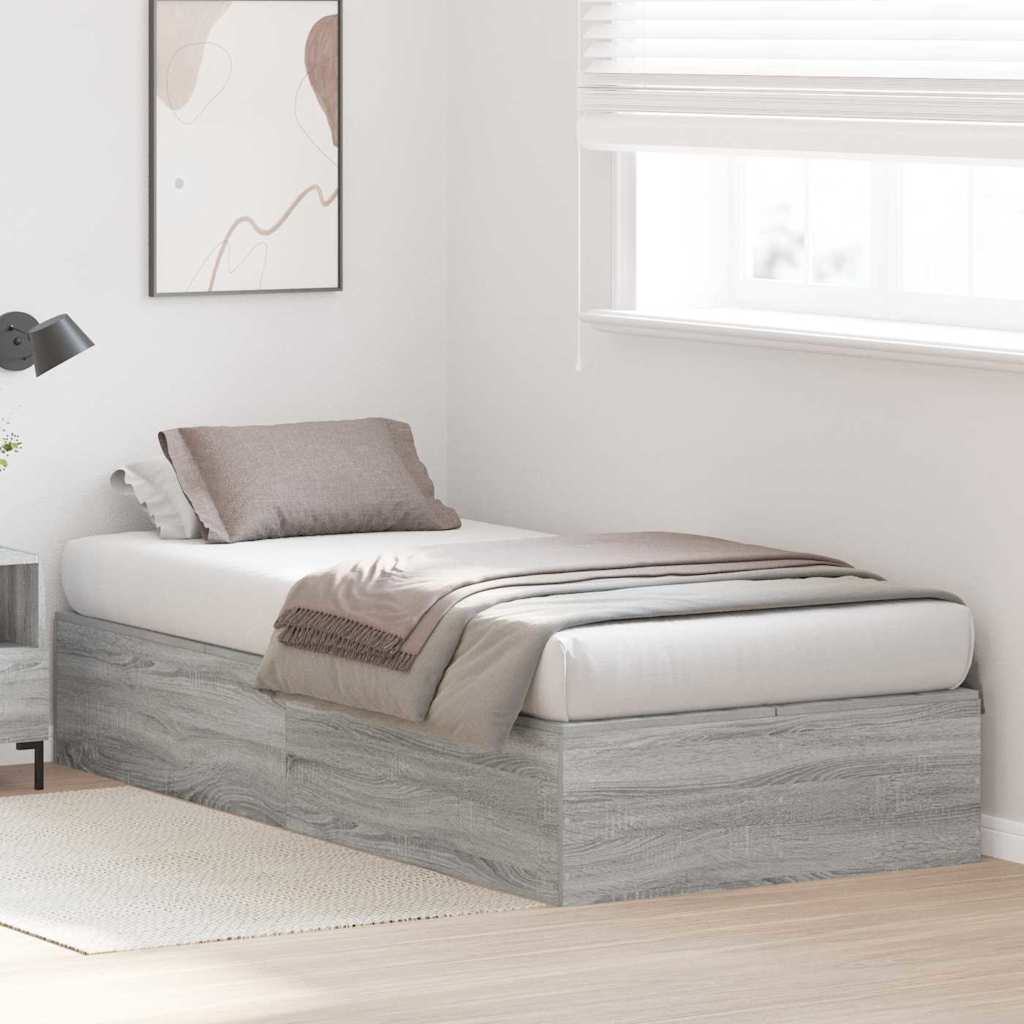 Cadre de lit Sonoma gris 190 x 90 x 31,5 cm Bois d'ingénierie - XIOS