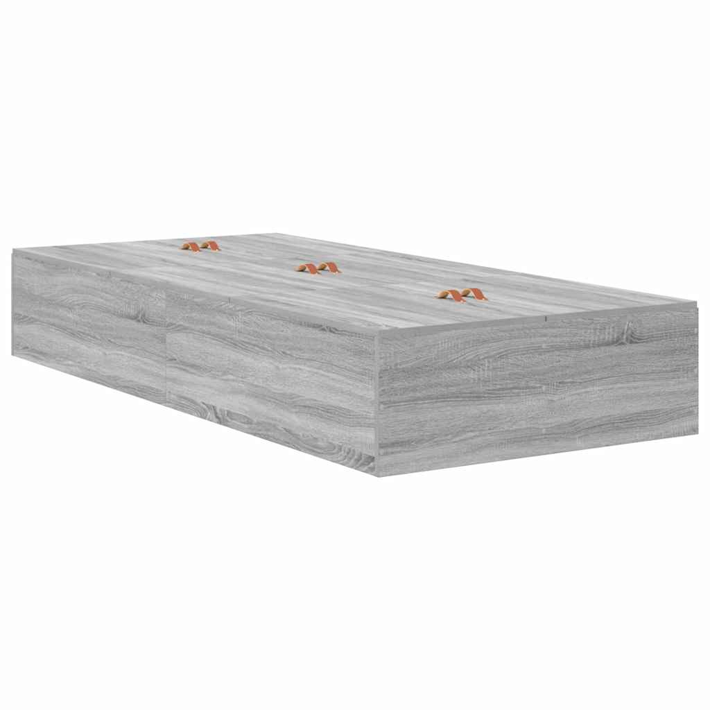 Cadre de lit Sonoma gris 190 x 90 x 31,5 cm Bois d'ingénierie - XIOS