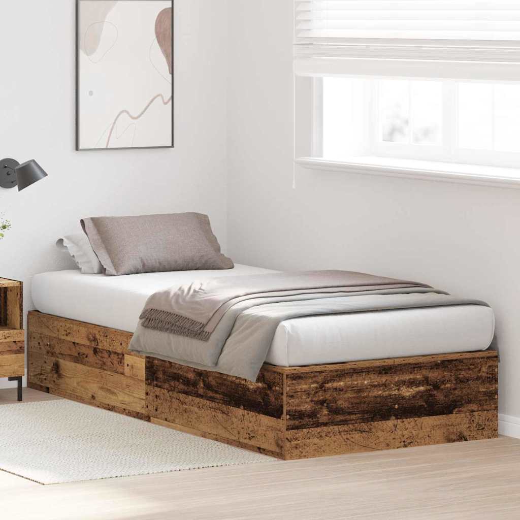 Cadre de lit Bois ancien 190 x 90 x 31,5 cm Bois d'ingénierie - XIOS