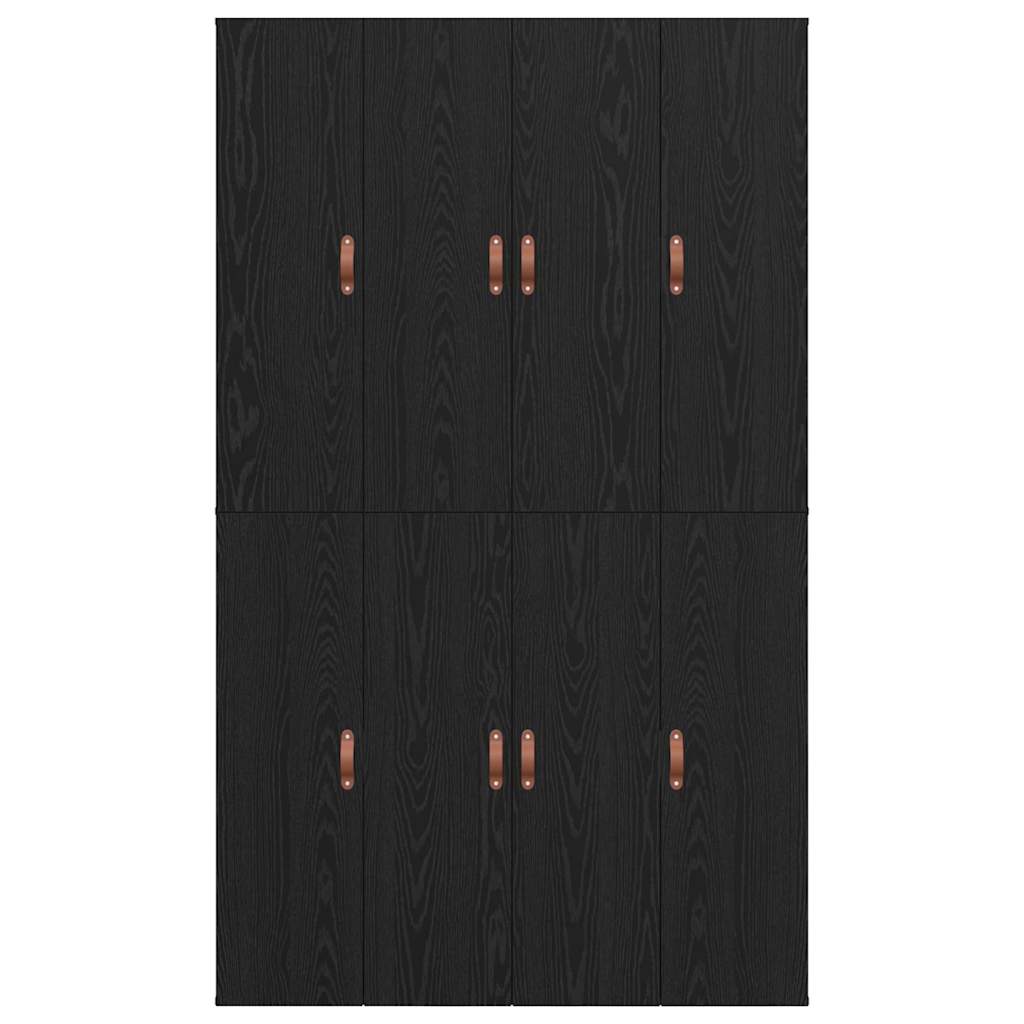 Cadre de lit avec rangement avec porte Chêne noir 120 x 190 cm - XIOS