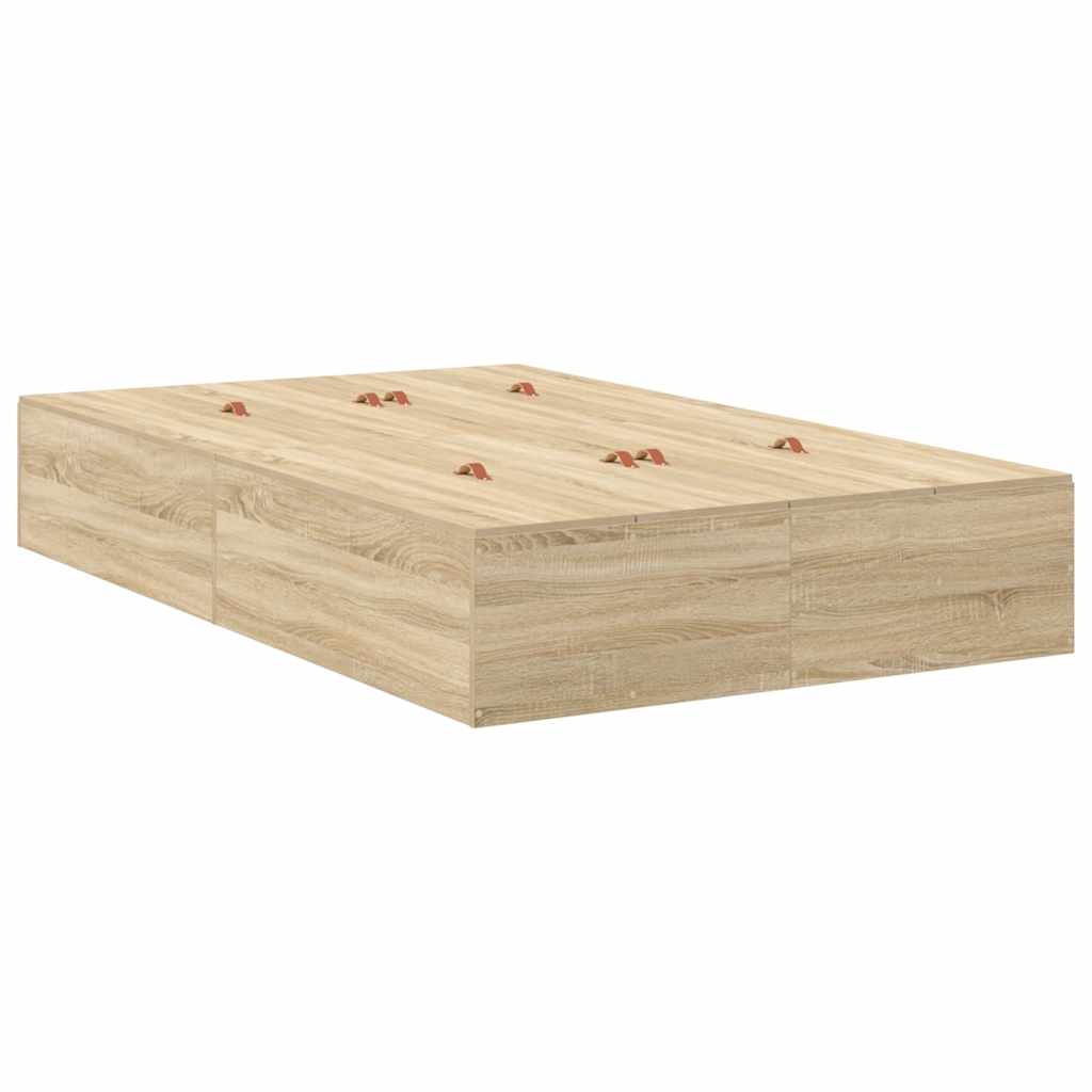 Cadre de lit avec rangement Chêne Sonoma 120 x 190 cm - XIOS