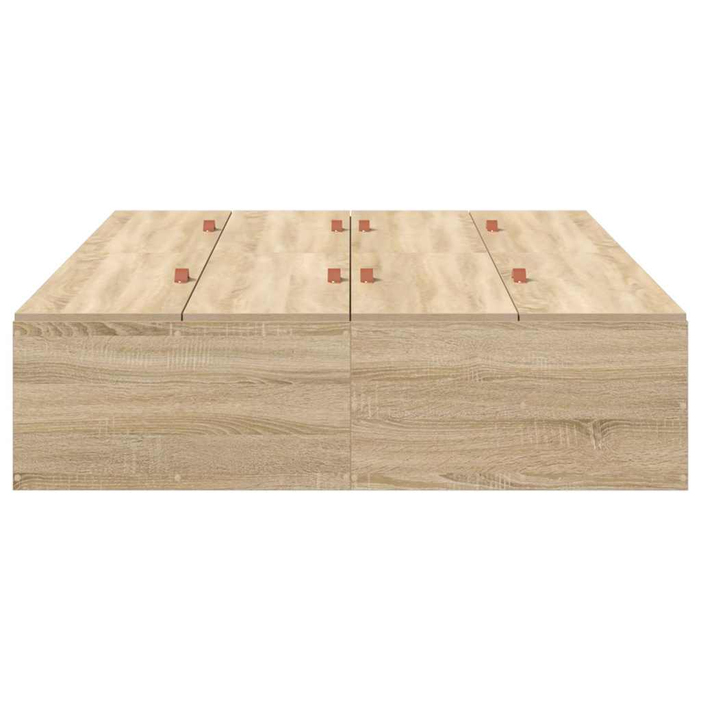 Cadre de lit avec rangement Chêne Sonoma 120 x 190 cm - XIOS