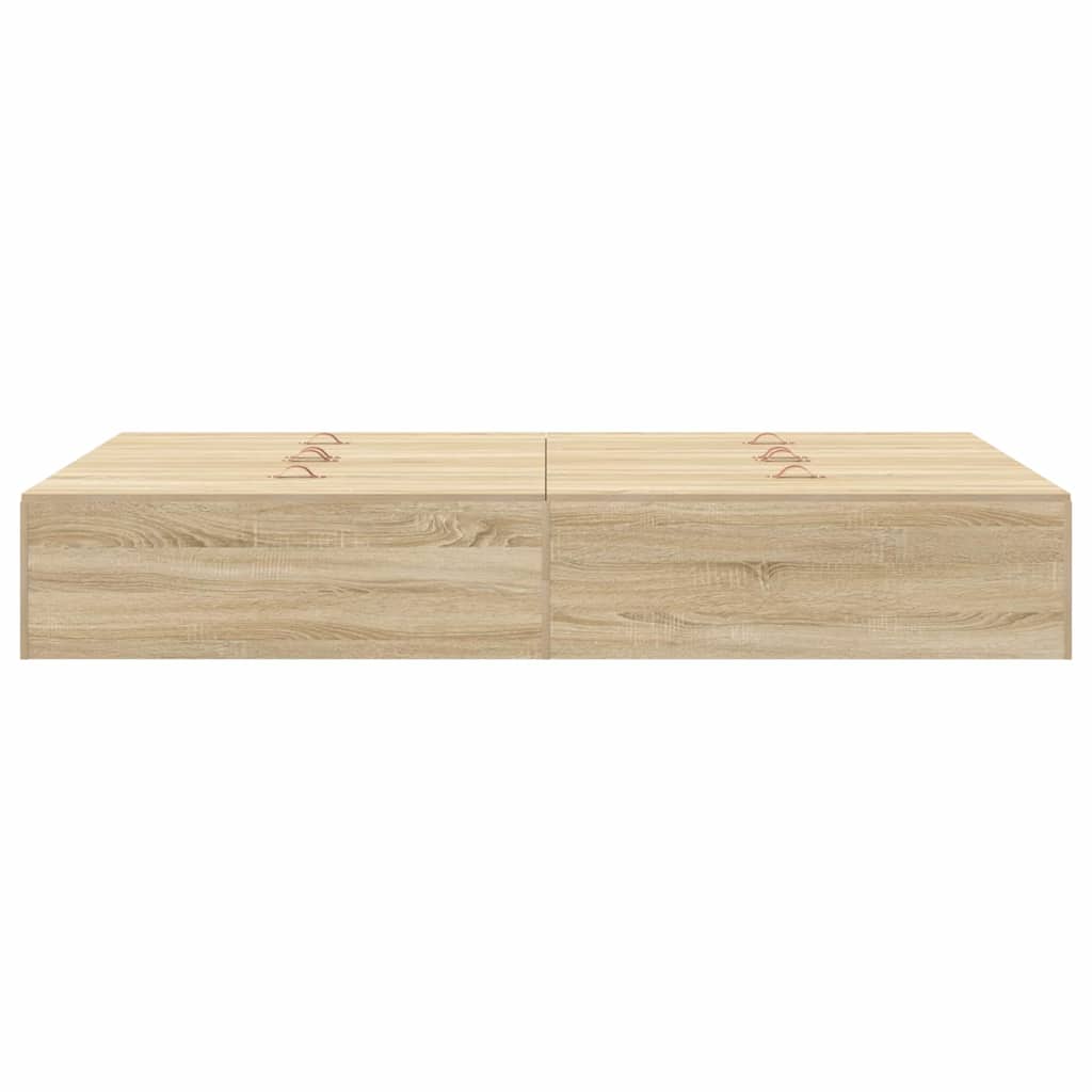 Cadre de lit avec rangement Chêne Sonoma 120 x 190 cm - XIOS