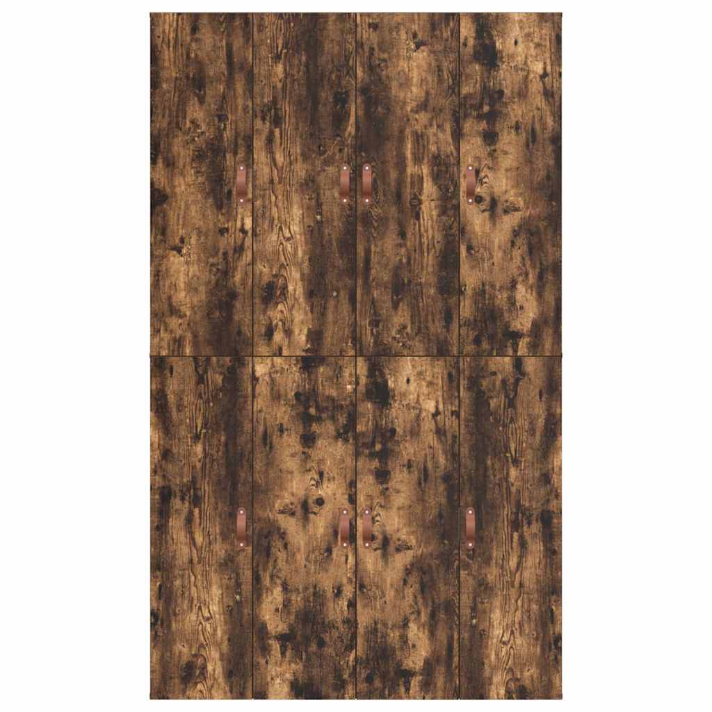 Cadre de lit avec rangement avec porte Chêne fumé 120 x 190 cm - XIOS