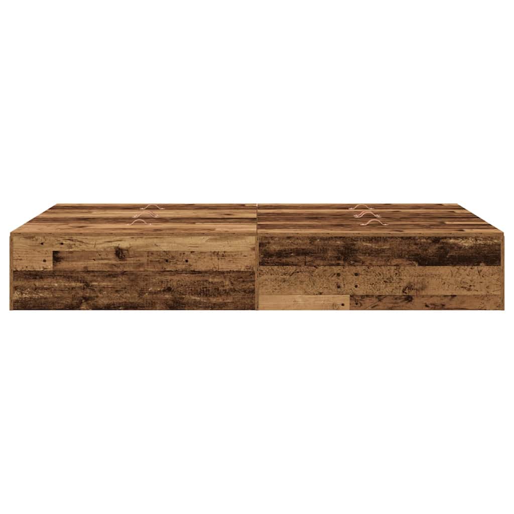 Cadre de lit avec rangement Bois Ancien 120 x 190 cm - XIOS