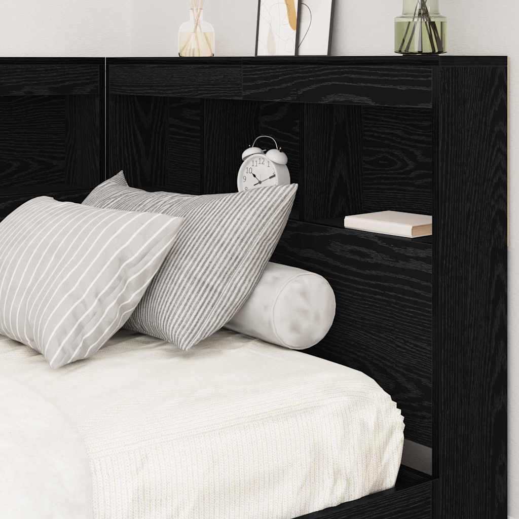 Tête de lit de rangement Chêne noir 80 cm Bois d'ingénierie - XIOS