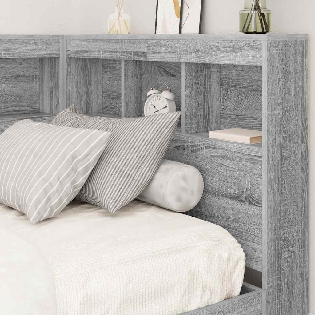 Tête de lit de rangement Sonoma gris 80 cm Bois d'ingénierie - XIOS