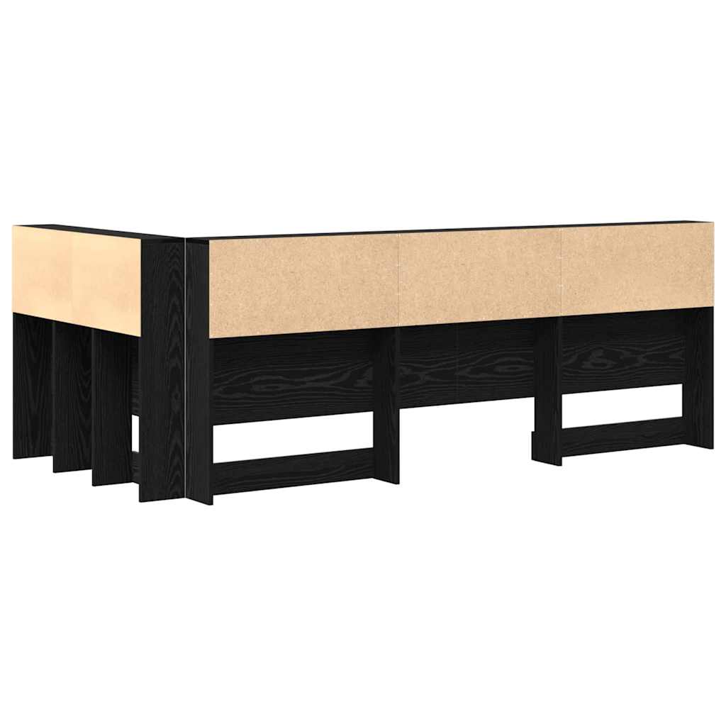 Tête de lit de rangement Chêne noir 90 cm Bois d'ingénierie - XIOS