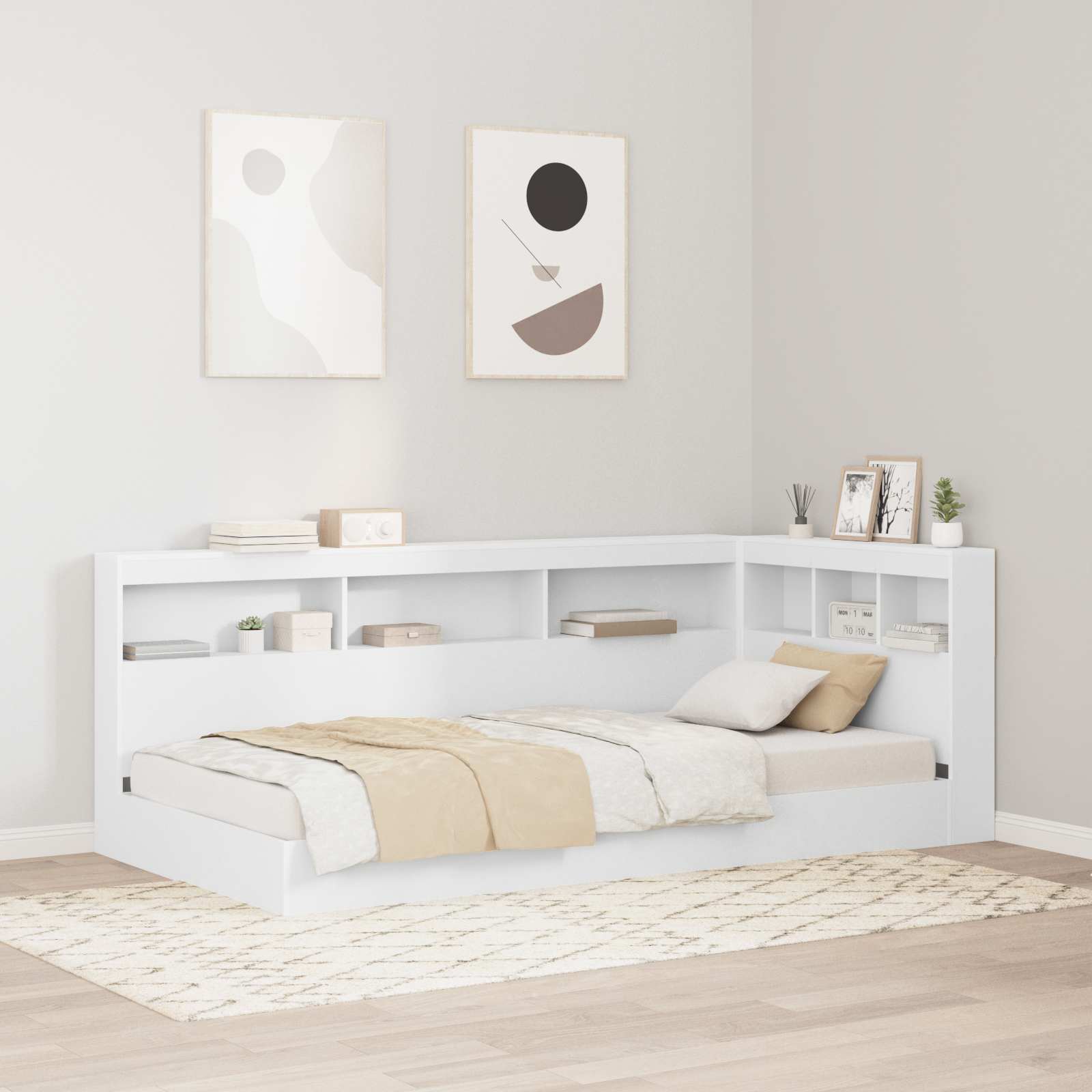 Tête de lit de rangement Blanc 100 cm Bois d'ingénierie - XIOS