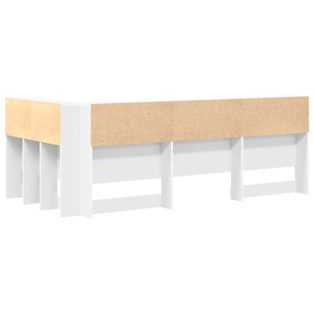 Tête de lit de rangement Blanc 100 cm Bois d'ingénierie - XIOS