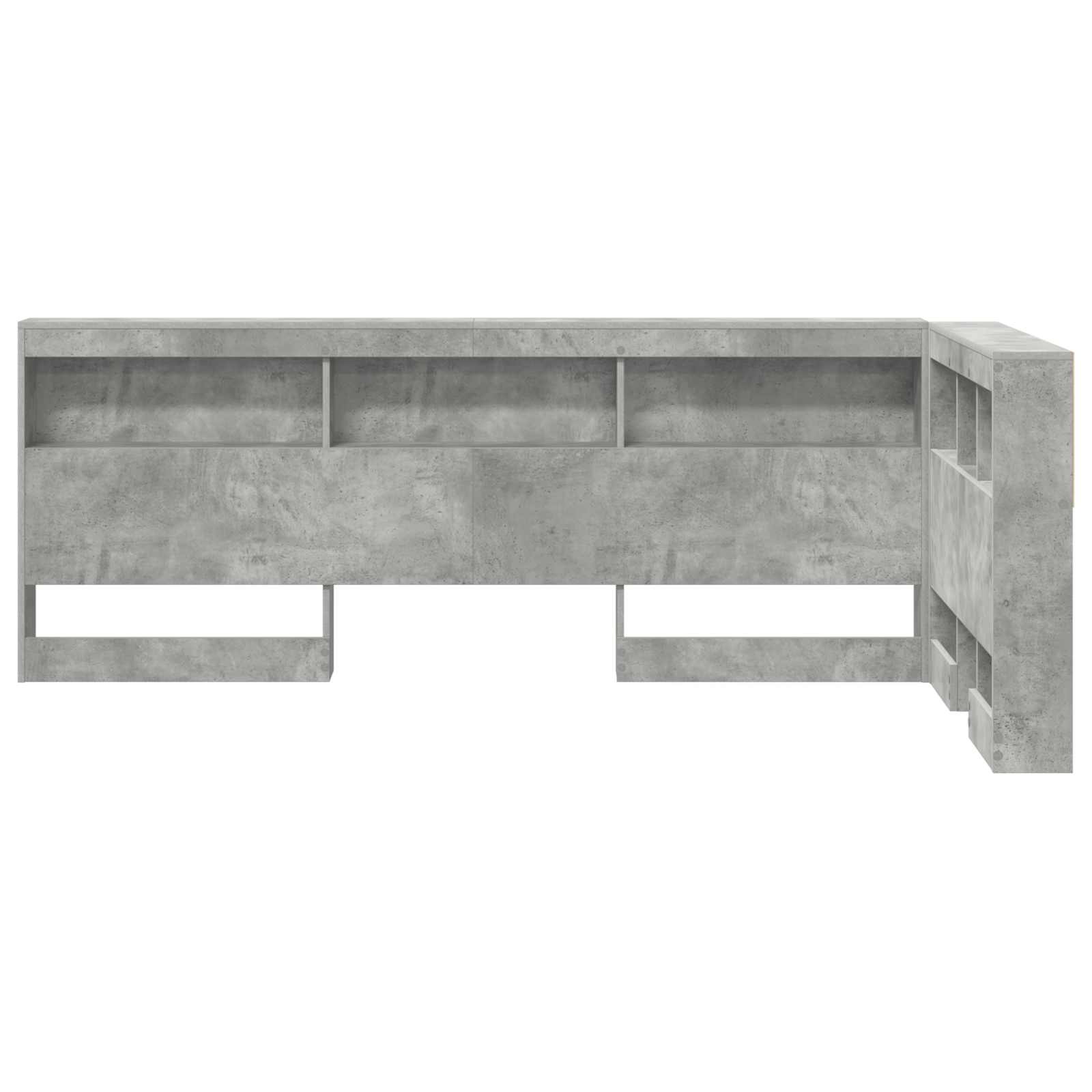 Tête de lit de rangement Gris béton 100 cm Bois d'ingénierie - XIOS