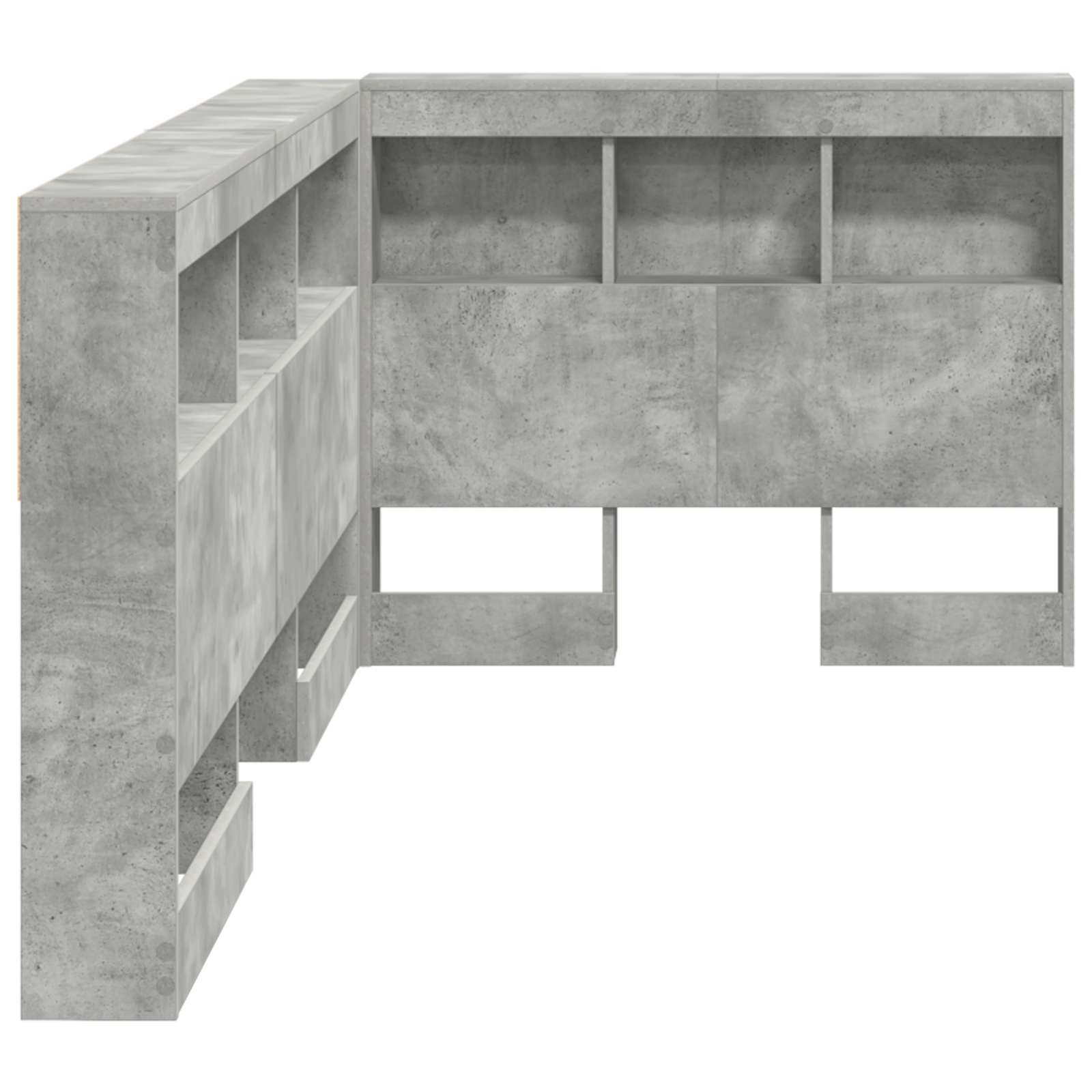 Tête de lit de rangement Gris béton 100 cm Bois d'ingénierie - XIOS
