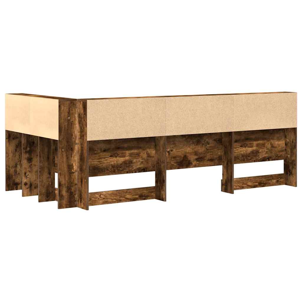 Tête de lit de rangement Chêne fumé 100 cm Bois d'ingénierie