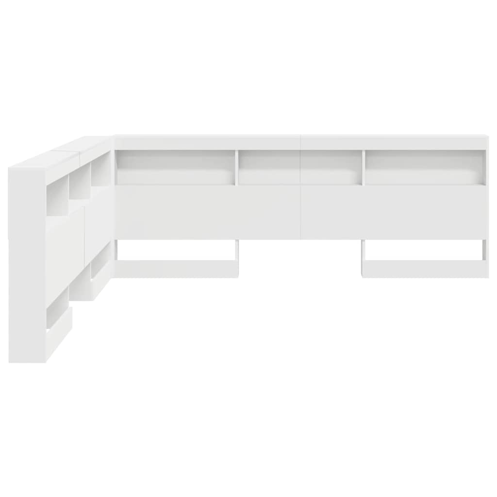 Tête de lit de rangement Blanc 200 cm Bois d'ingénierie - XIOS