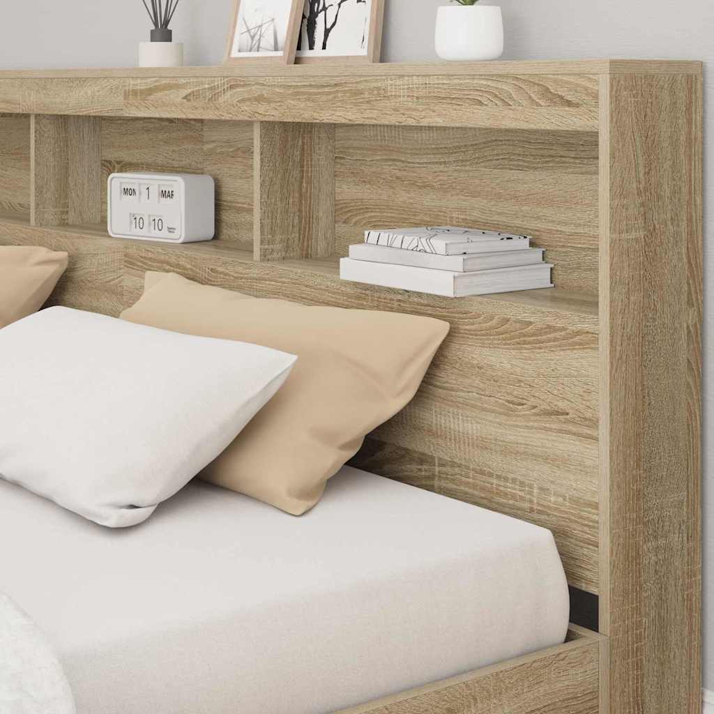 Tête de lit de rangement Chêne sonoma 200 cm Bois d'ingénierie - XIOS