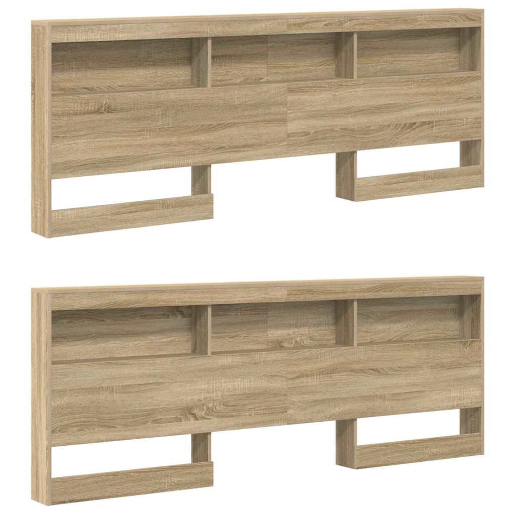 Tête de lit de rangement Chêne sonoma 200 cm Bois d'ingénierie - XIOS