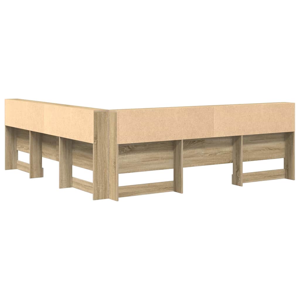 Tête de lit de rangement Chêne sonoma 200 cm Bois d'ingénierie - XIOS