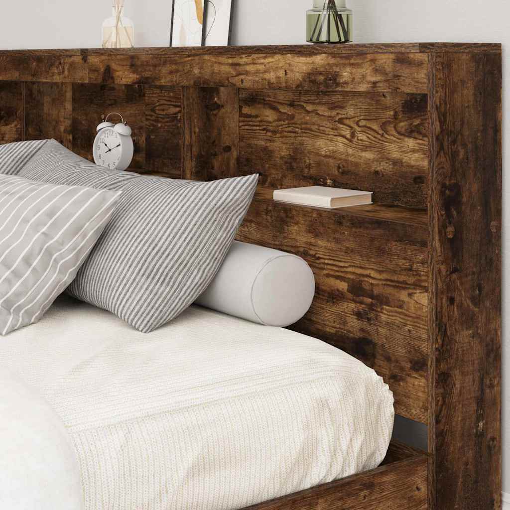 Tête de lit de rangement Chêne fumé 200 cm Bois d'ingénierie - XIOS