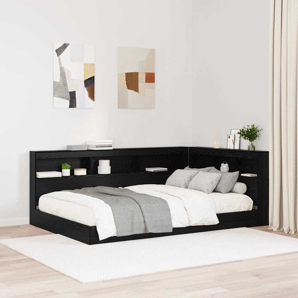 Tête de lit de rangement Chêne noir 120 cm Bois d'ingénierie - XIOS