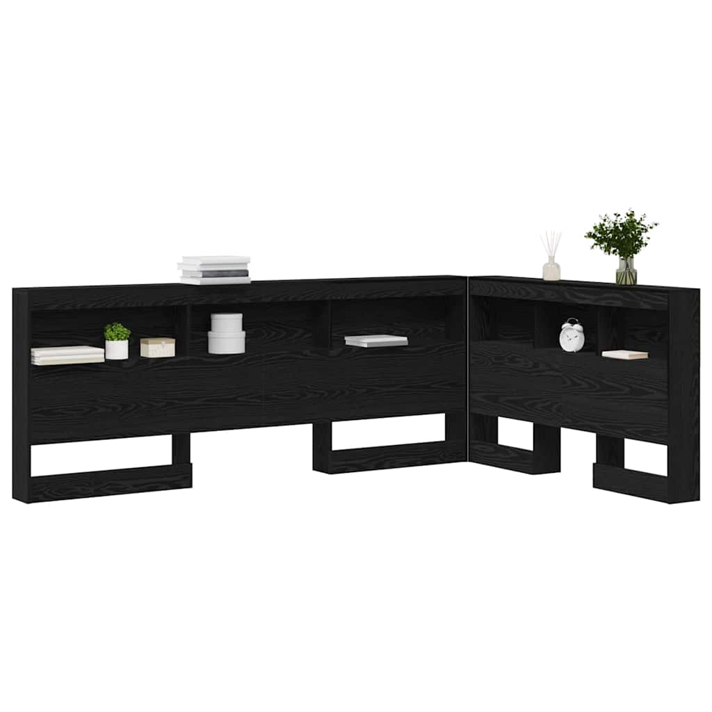 Tête de lit de rangement Chêne noir 120 cm Bois d'ingénierie - XIOS