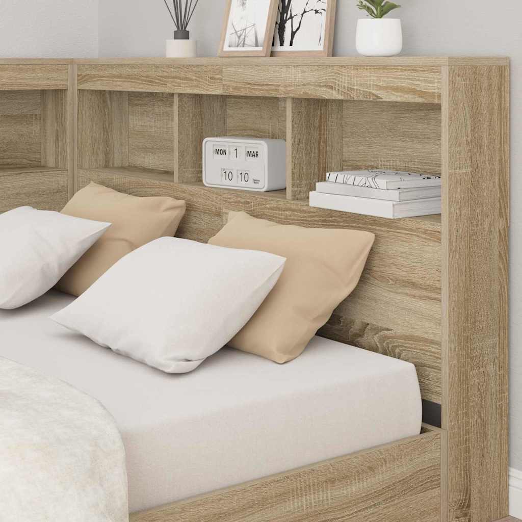 Tête de lit de rangement Chêne sonoma 120 cm Bois d'ingénierie - XIOS