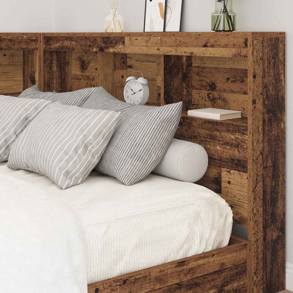 Tête de lit de rangement Bois ancien 120 cm Bois d'ingénierie - XIOS