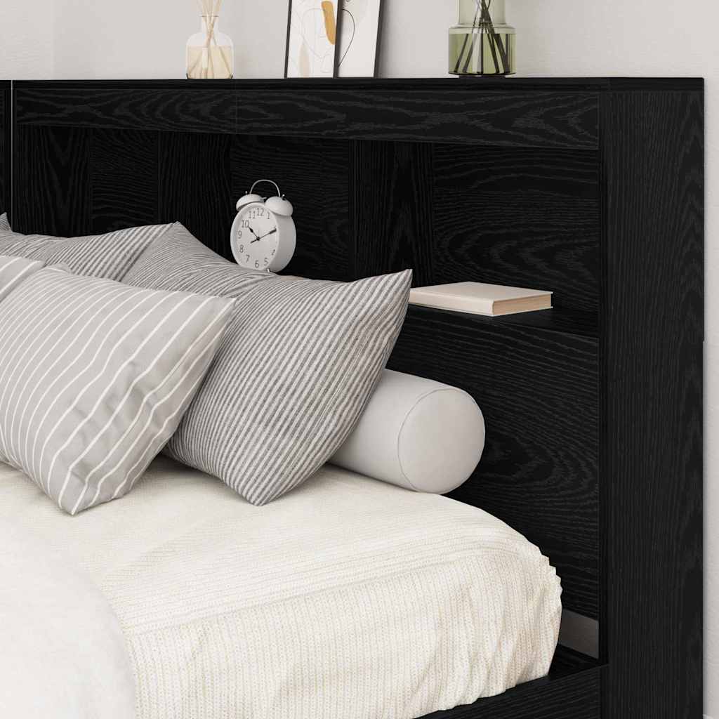 Tête de lit de rangement Chêne noir 140 cm Bois d'ingénierie - XIOS